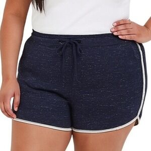 Athletic Works Women's Gym Shorts XXL Blue Heathered Drawstring Activewear New